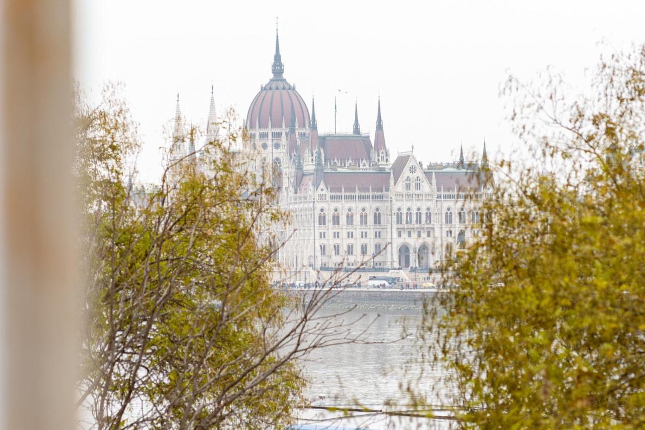 Danube Waterfront View At Chain Bridge Budapest Ngoại thất bức ảnh